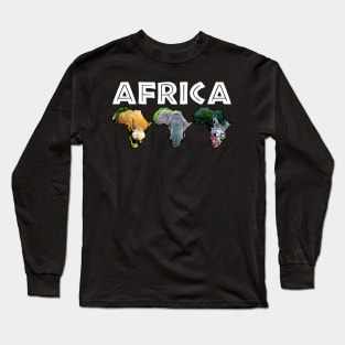 African Wildlife Continent Triple Long Sleeve T-Shirt